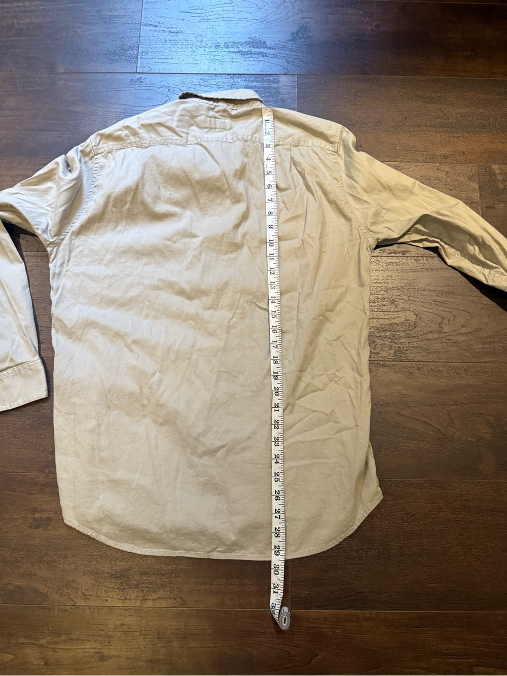 Buck Mason Light Tan Long-Sleeve Button-Down Shirt - Picture 6 of 6